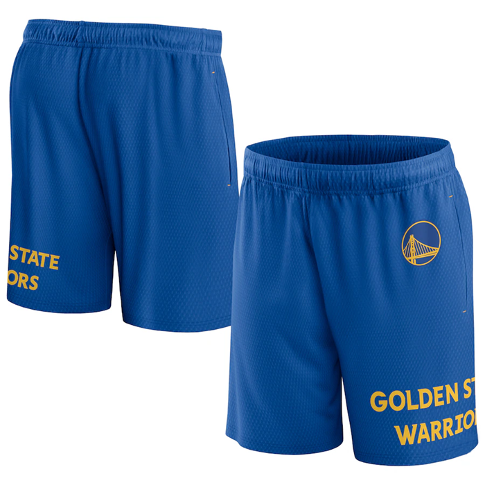 Men's Golden State Warriors Royal Free Throw Mesh Shorts